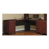 Bush Enterprise Collection Double Pedestal Desk, 70.13" x 28.63" x 29.75", Mocha Cherry, (Box 1 of 2)