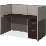 bbf Easy Office 60W Straight Desk Closed Office with 3 Drawer Mobile Pedestal - EOD260SMR-03K