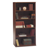 Bush Series C Collection Bookcase, Five-Shelf, 35.63w x 15.38d x 72.78h, Hansen Cherry