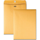 Business Source 32 lb Kraft Clasp Envelopes - 04424