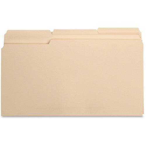 Business Source 1/3 Tab Cut Legal Recycled Top Tab File Folder - 17526