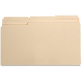 Business Source 1/3 Tab Cut Legal Recycled Top Tab File Folder - 17526