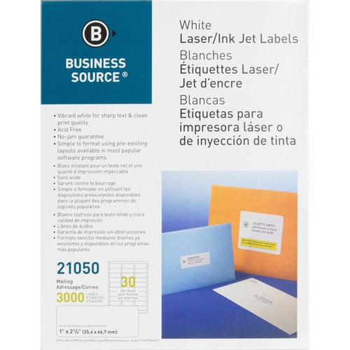 Business Source Bright White Premium-quality Address Labels - 21050