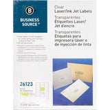 Business Source Clear Laser Print Mailing Labels - 26123