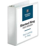 Business Source Basic D-Ring White View Binders - 28443