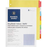 Business Source Insertable Tab Ring Binder Indexes - 36693