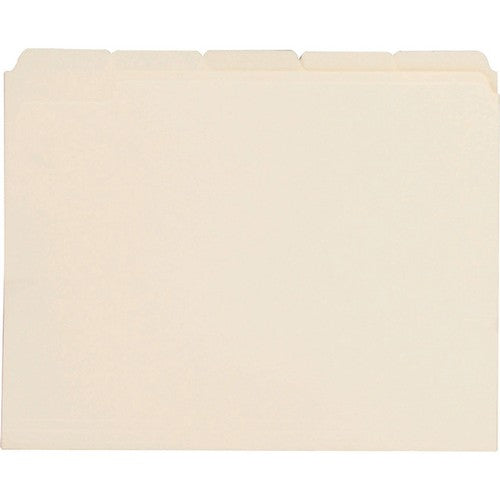 Business Source 1/5 Tab Cut Letter Recycled Top Tab File Folder - 43567