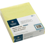 Business Source Glued Top Ruled Memo Pads - Letter - 50551