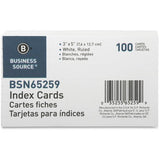 Business Source Ruled White Index Cards - 65259