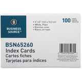 Business Source Plain Index Cards - 65260