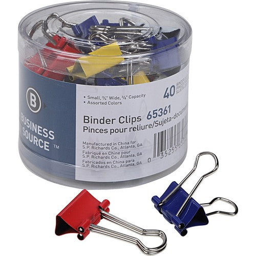 Business Source Colored Fold-back Binder Clips - 65361