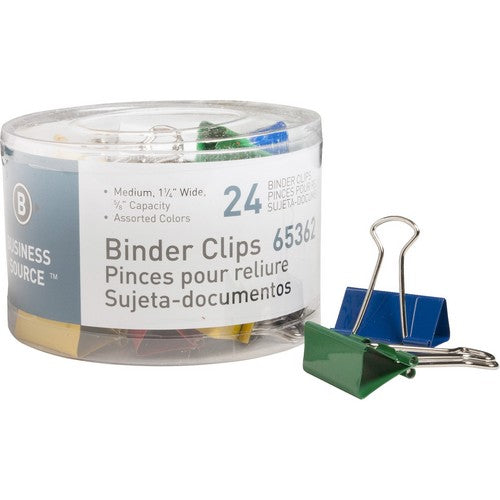 Business Source Colored Fold-back Binder Clips - 65362