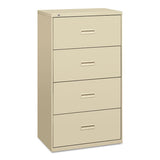 HON 400 Series Lateral File, 4 Legal/Letter-Size File Drawers, Putty, 30" x 18" x 52.5"