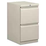 HON Mobile Pedestals, Left or Right, 2 Legal/Letter-Size File Drawers, Light Gray, 15" x 20" x 28"