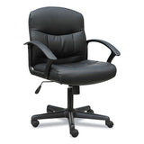 Sadie 3-Oh-Three Mid-Back Executive Leather Chair, Supports Up to 250 lb, 18.31" to 23.03" Seat Height, Black