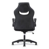 Sadie 9-One-One High-Back Racing Style Chair with Flip-Up Arms, Supports Up to 225 lb, Black Seat, Gray Back, Black Base