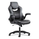 Sadie 9-One-One High-Back Racing Style Chair with Flip-Up Arms, Supports Up to 225 lb, Black Seat, Gray Back, Black Base
