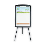 MasterVision Magnetic Gold Ultra Dry Erase Tripod Easel W/ Ext Arms, 32" to 72", Black/Silver