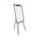 MasterVision Magnetic Gold Ultra Dry Erase Tripod Easel W/ Ext Arms, 32" to 72", Black/Silver