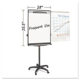 MasterVision Tripod Extension Bar Magnetic Dry-Erase Easel, 69" to 78" High, Black/Silver