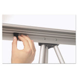 MasterVision Telescoping Tripod Display Easel, Adjusts 38" to 69" High, Metal, Silver