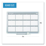 MasterVision 12 Month Year Planner, 36x24, Aluminum Frame