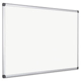 MasterVision Value Lacquered Steel Magnetic Dry Erase Board, 48 x 72, White, Aluminum Frame
