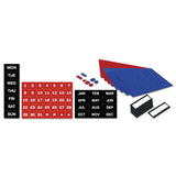 MasterVision Grid Planning Board w/ Accessories, 1 x 2 Grid, 72 x 48, White/Silver
