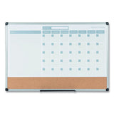 MasterVision 3-in-1 Calendar Planner Dry Erase Board, 24 x 18, Aluminum Frame