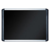 MasterVision Black fabric bulletin board, 24 x 36, Silver/Black