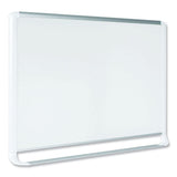 MasterVision Lacquered steel magnetic dry erase board, 36 x 48, Silver/White