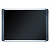 MasterVision Black fabric bulletin board, 36 x 48, Silver/Black