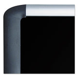 MasterVision Black fabric bulletin board, 36 x 48, Silver/Black