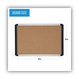 MasterVision Tech Cork Board, 36x48, Silver/Black Frame