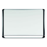 MasterVision Lacquered steel magnetic dry erase board, 48 x 96, Silver/Black