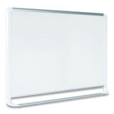 MasterVision Lacquered steel magnetic dry erase board, 48 x 96, Silver/White