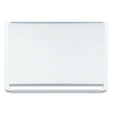 MasterVision Lacquered steel magnetic dry erase board, 48 x 96, Silver/White
