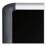 MasterVision Black fabric bulletin board, 48 x 96, Silver/Black