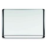 MasterVision Lacquered steel magnetic dry erase board, 48 x 72, Silver/Black