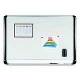MasterVision Lacquered steel magnetic dry erase board, 48 x 72, Silver/Black