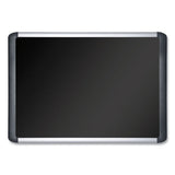 MasterVision Black fabric bulletin board, 48 x 72, Silver/Black
