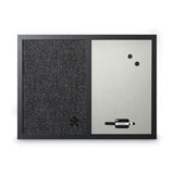 MasterVision Combo Bulletin Board, Bulletin/Dry Erase, 24X18, Black Frame