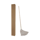 Boardwalk Handle/Deck Mops, 24 oz White Cotton Head, 54" Oak Wood Handle, 6/Pack