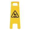Boardwalk Site Safety Wet Floor Sign, 2-Sided, 10 x 2 x 26, Yellow