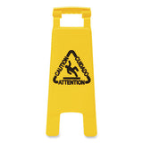 Boardwalk Site Safety Wet Floor Sign, 2-Sided, 10 x 2 x 26, Yellow