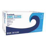 Boardwalk Exam Vinyl Gloves, Clear, Large, 3 3/5 mil, 100/Box, 10 Boxes/Carton