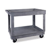 Boardwalk Utility Cart, Two-Shelf, Plastic Resin, 24w x 40d, Gray
