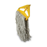 Boardwalk Quick Change Side-Latch Plastic Mop Head Handle, 60" Aluminum Handle, Yellow
