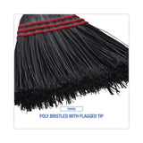 Boardwalk Flag Tipped Poly Lobby Brooms, Flag Tipped Poly Bristles, 38" Overall Length, Natural/Black, 12/Carton