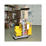 Boardwalk Janitor's Cart, Three-Shelf, 22w x 44d x 38h, Gray